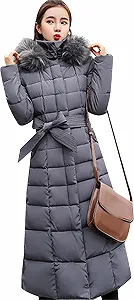 Женское Макси Пуховое Пальто с Капюшоном synthetic.ua - Фото 1