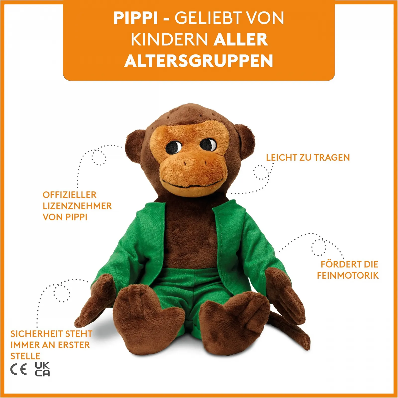 Мавпочка Micki Leksaker Mr. Nilsson 23 см, фото №3 Мавпочка Micki Leksaker Mr. Nilsson 23 см, фото №3