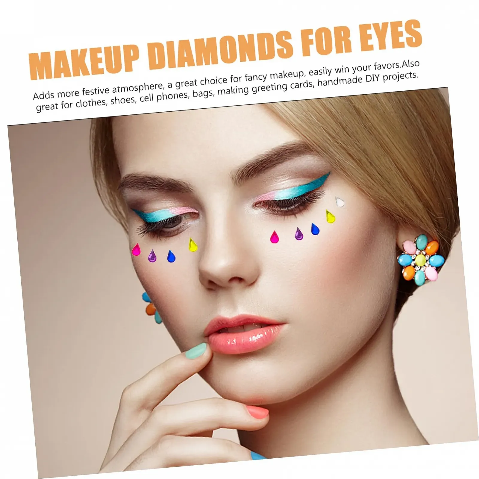 Стразы для макияжа глаз FRCOLOR 25 листов, драгоценные камни для ногтей, кристаллы для макияжа для глаз, фестивальные драгоценности для лица, стразы для ногтей, драгоценные камни для ногтей, фото №3