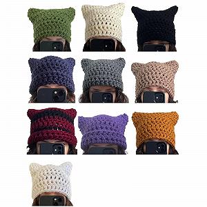 Шапка-бини Ldabrye Белый Котик Вязаная synthetic.ua - Фото 1