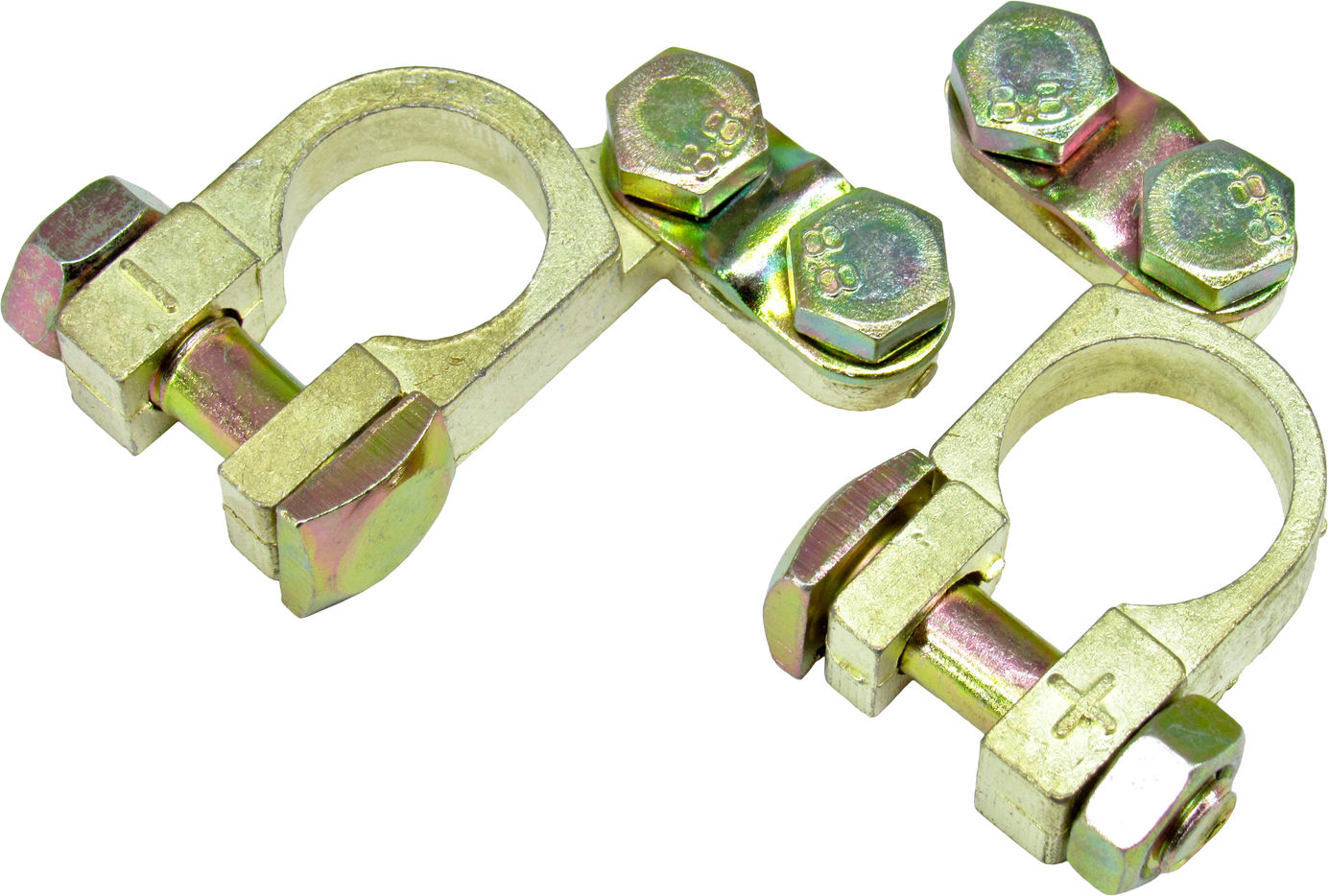 Клема АКБ легкова латунь CarLife блістер BT101, фото №1