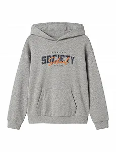 Толстовка NAME IT Nkmlucas LS RLX Sweat Wh Bru - Фото 1