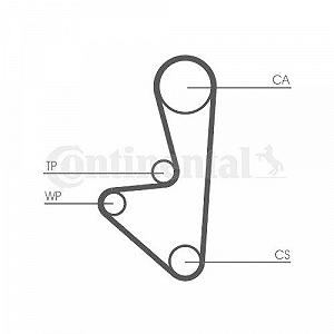 Водяний насос + комплект ременя ГРМ CONTINENTAL CTAM CT1067WP1 для CITROËN FIAT PEUGEOT synthetic.ua - Фото 1