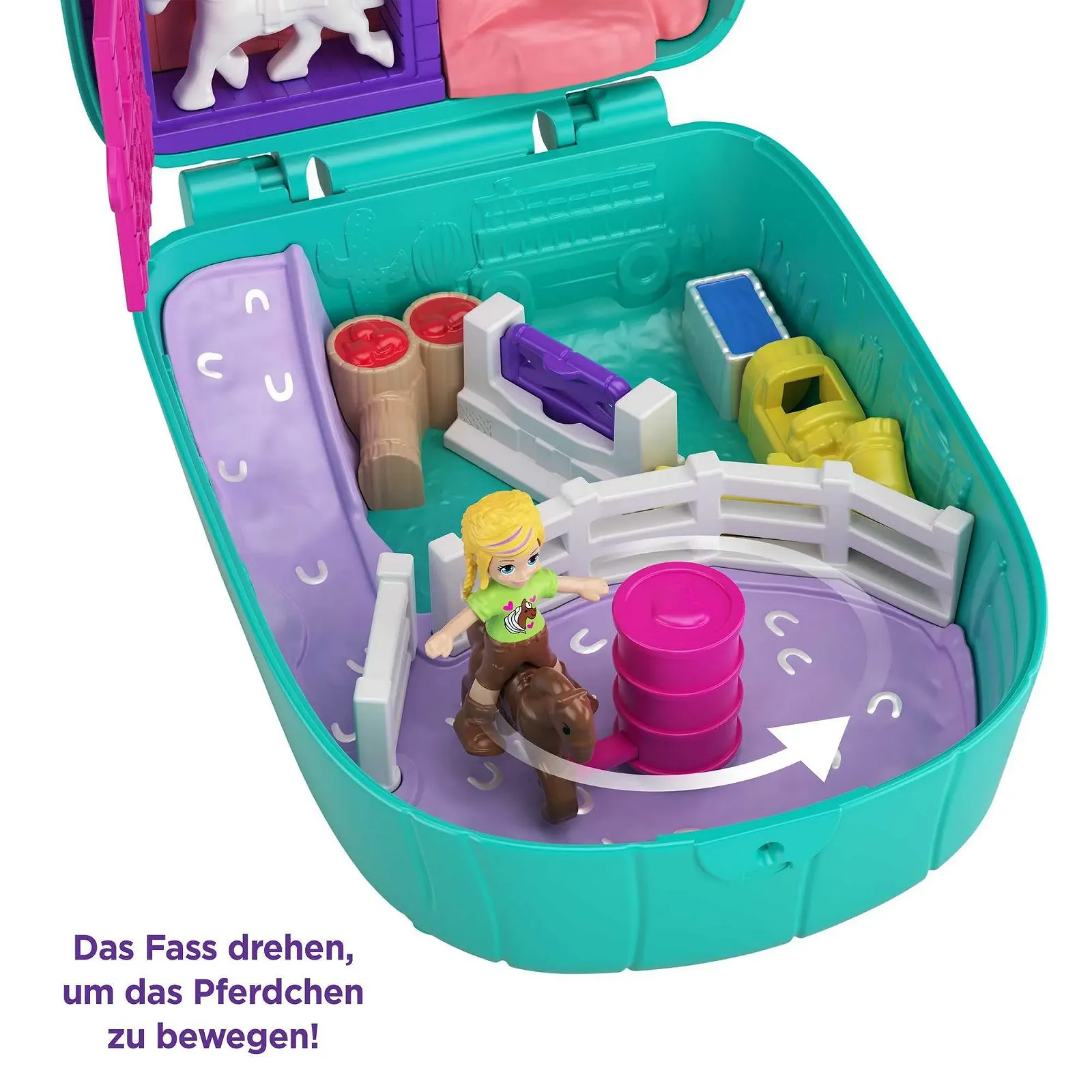 Набір Polly Pocket Cactus Equestrian Farm, 2 маленькі ляльки, аксесуари, фото №3