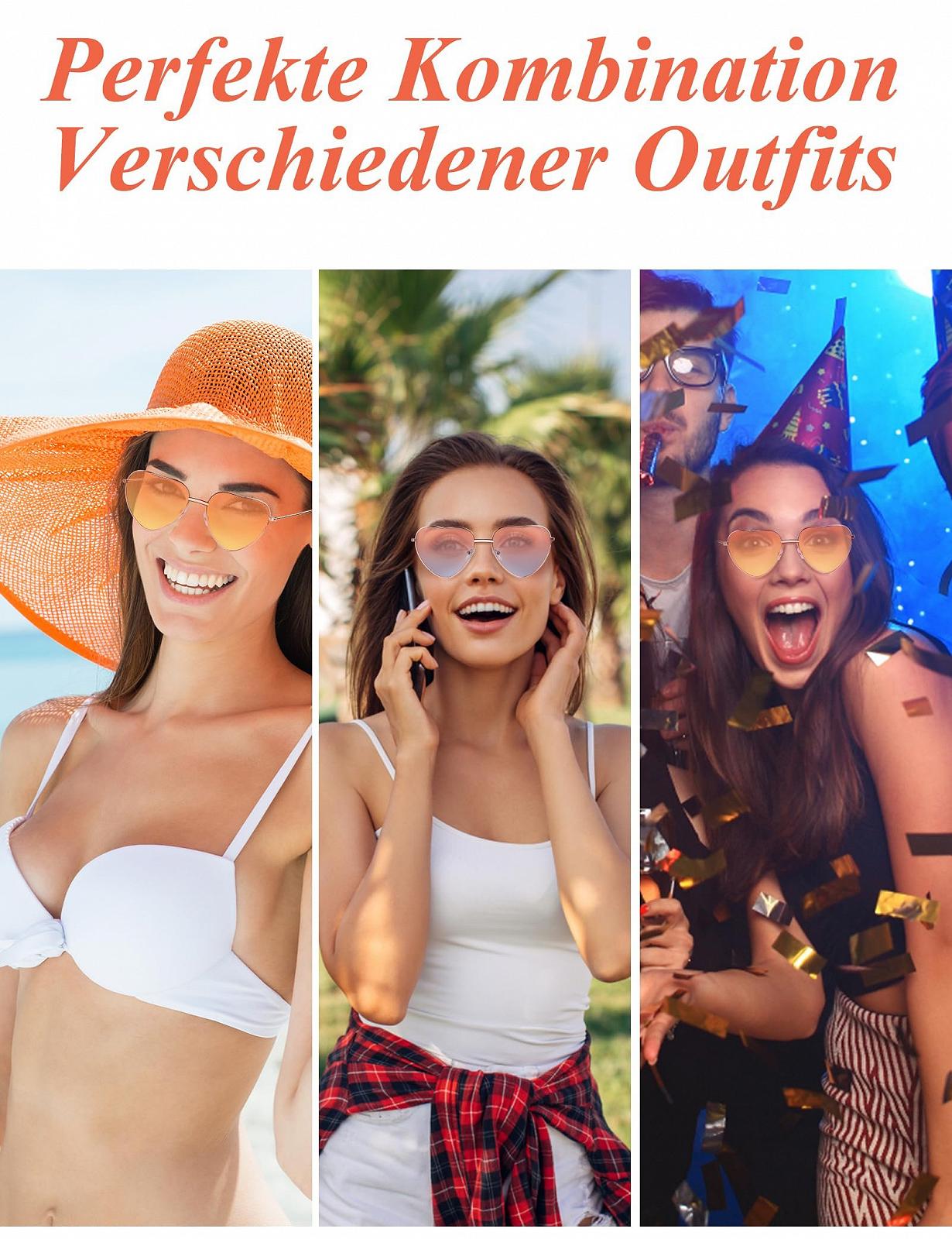 Солнцезащитные очки Сердце Kiiwah Металлическая оправа, фото №5