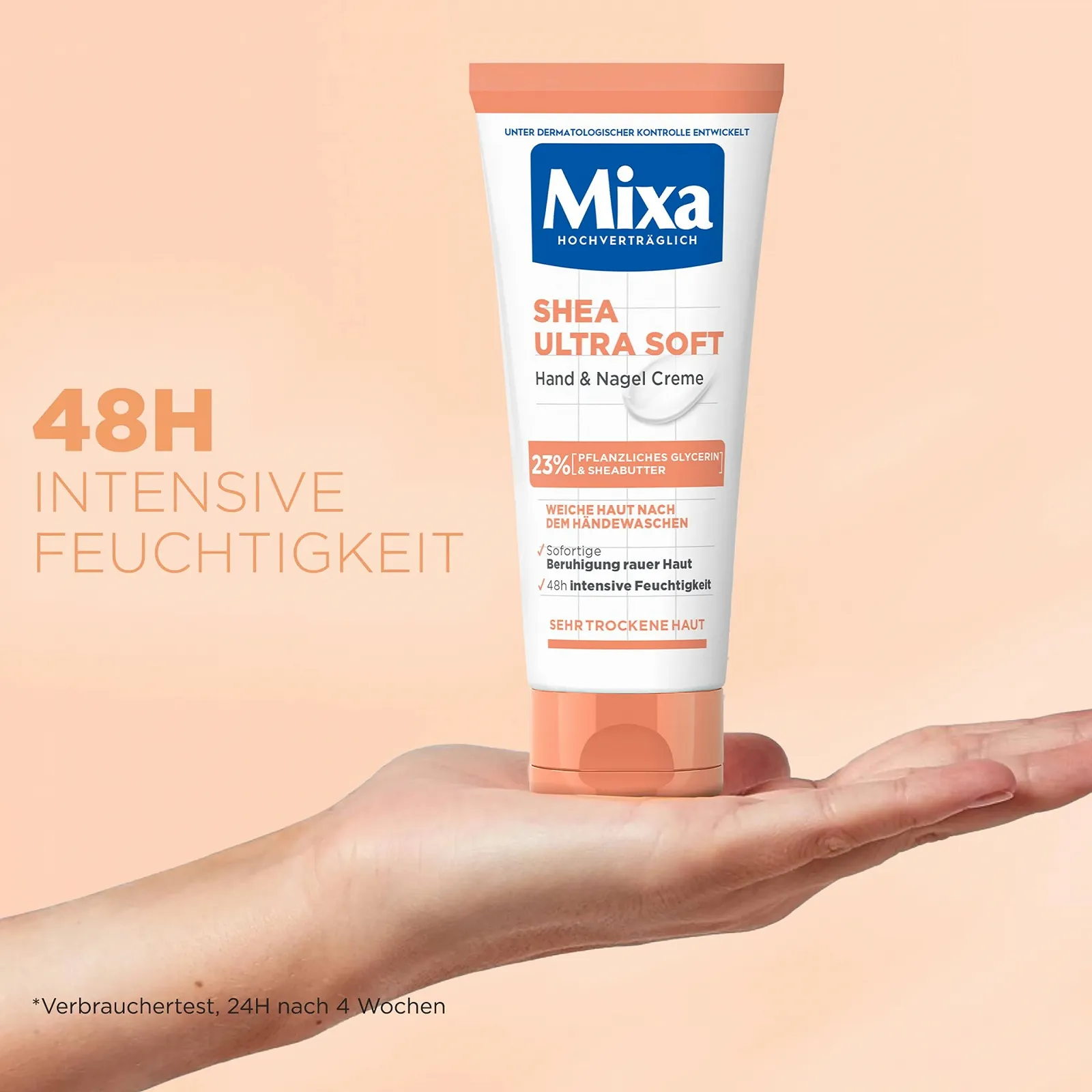 Крем для рук і нігтів Mixa Shea Ultra Soft - Живильний бальзам для сухих, потрісканих і шорстких рук, фото №4