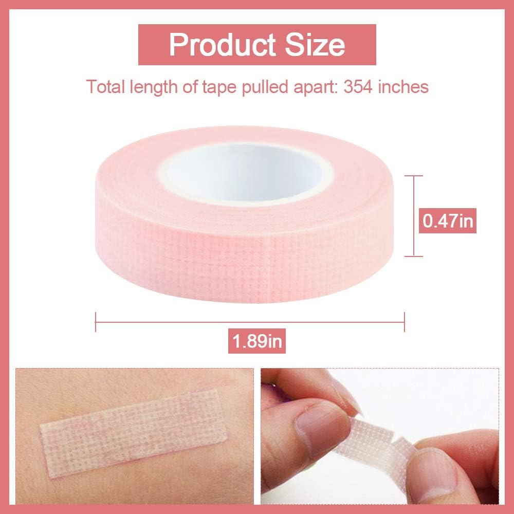 Стрічка для накладних вій 5 рулонів Eyelash Extensions Micropore Tape 0.5 дюйма x 10 ярдів на рулон, фото №2