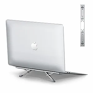 Подставка для ноутбука складная, регулируемая по высоте, портативная подставка для стола, совместима с MacBook Air Pro, Dell, HP, 10-15.6 дюймовыми ноутбуками - Фото 1