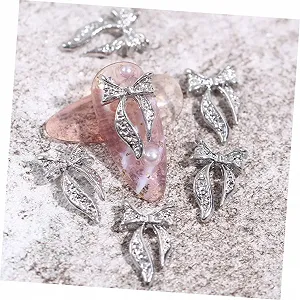 Наклейки для ногтей Healeved Бантик, 3 набора, золотистый, 100 шт x 3 synthetic.ua - Фото 1