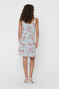 Сукня ONLKARMEN S/L SHORT DRESS AOP WVN NOOS 15157655 Cashmere Blue-ROSE FLOWERS ONLY Блакитний L synthetic.ua - Фото 1