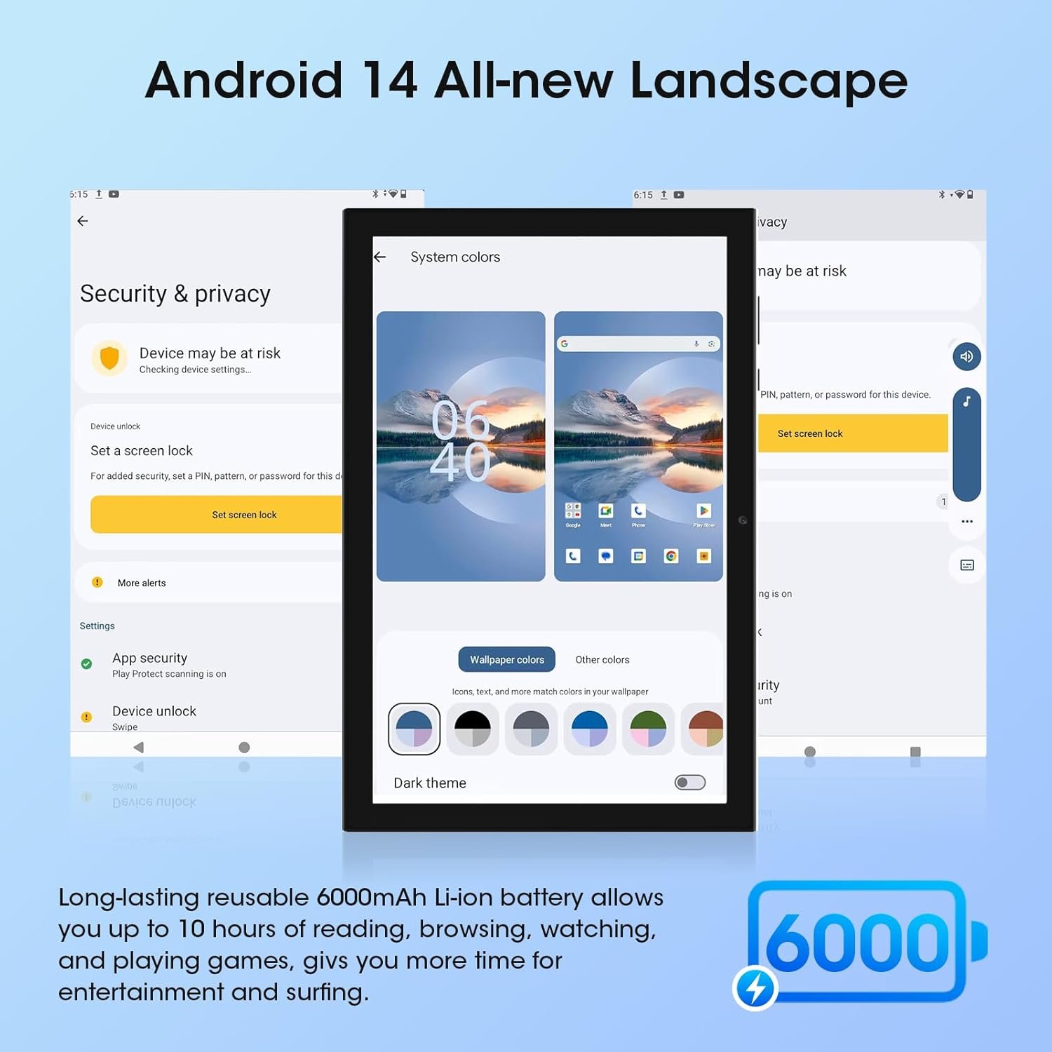 Планшет 10" CWOWDEFU P25L 4/128Gb 4G 2-SIM 8 ядер 6000 mAh Android 14 Silver, фото №3