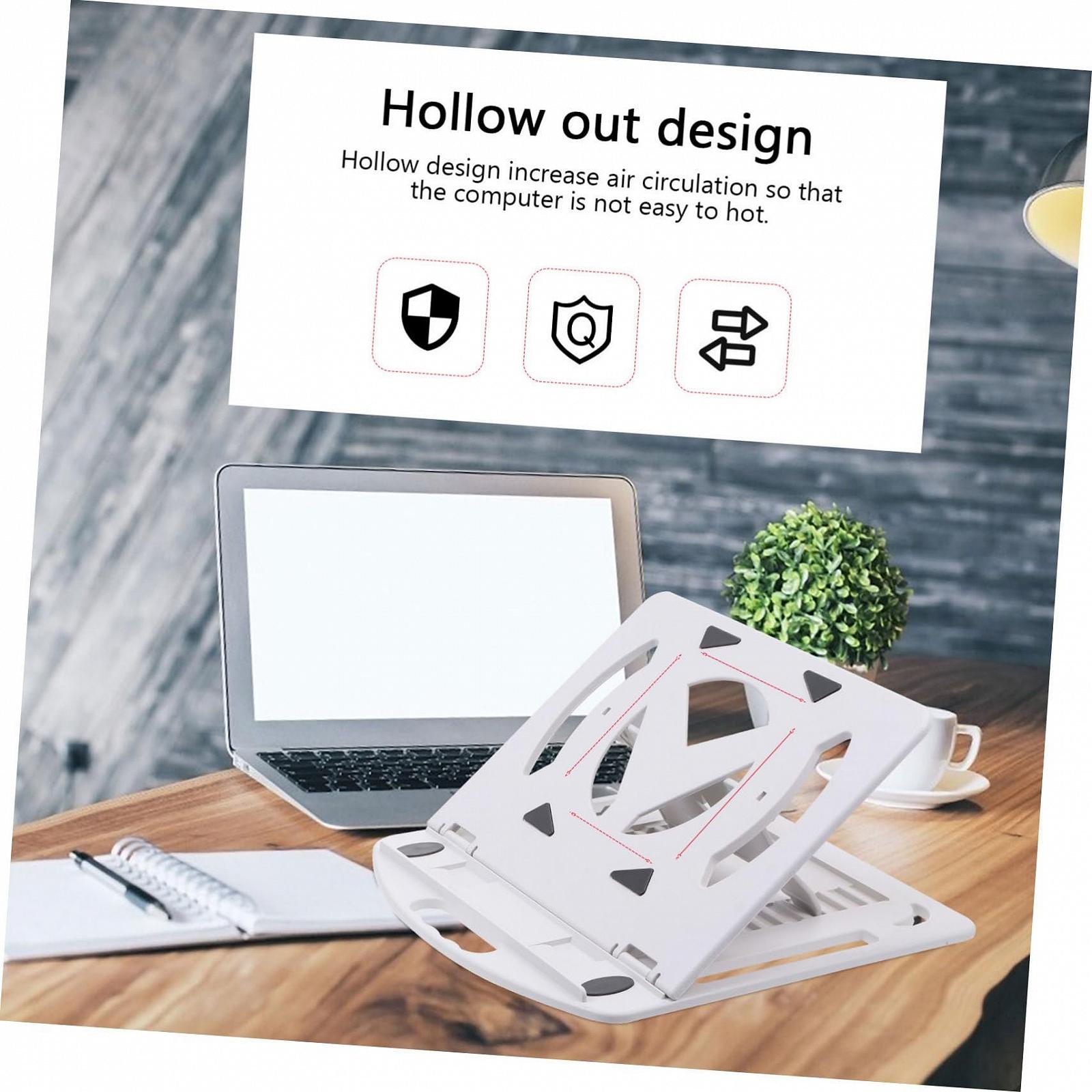 Підставка для ноутбука Ергономічна з обертовою основою Регульована по висоті Білий, фото №7