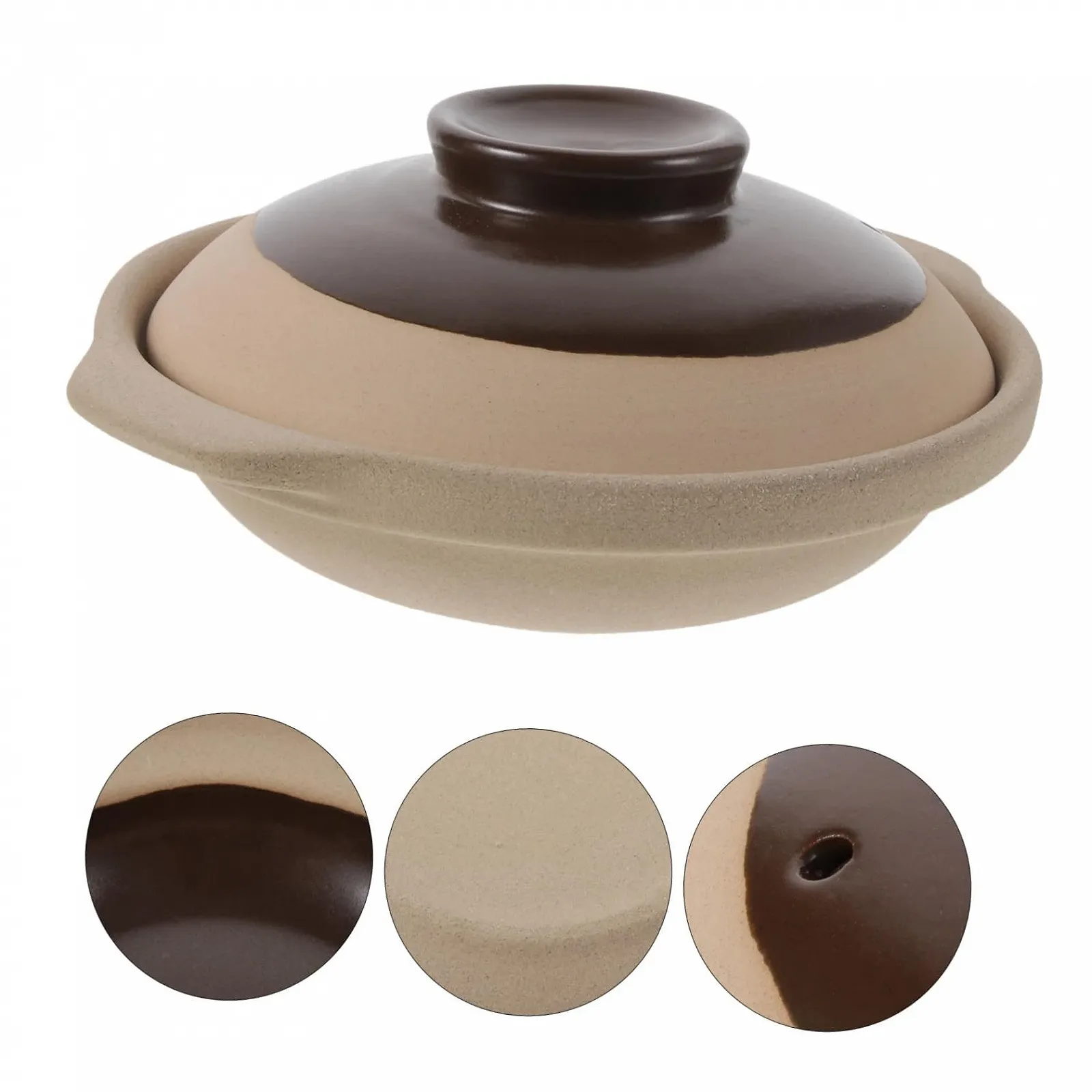 Каструля керамічна традиційна глиняна для газової плити термостійка, фото №2