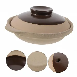 Каструля керамічна традиційна глиняна для газової плити термостійка synthetic.ua - Фото 1