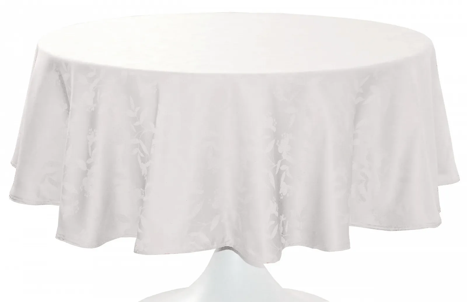 Скатертина CALITEX Damask 180 x 240 см овальна біла, фото №1