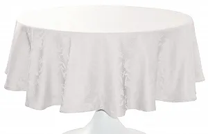 Скатертина CALITEX Damask 180 x 240 см овальна біла - Фото 1