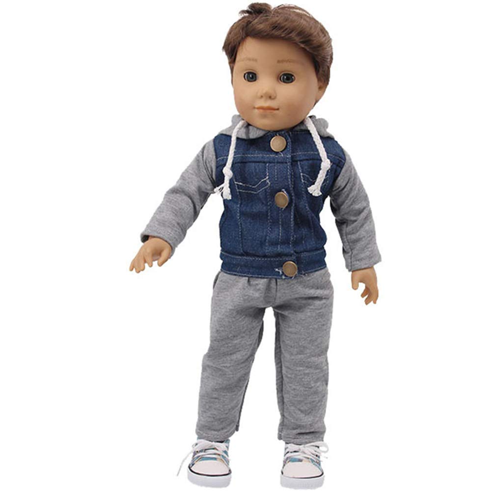 Одежда для куклы 46 см Uteruik - повседневный наряд, ковбойский спортивный костюм, аксессуары, 2 штуки / комплект, фото №3 Одежда для куклы 46 см Uteruik - повседневный наряд, ковбойский спортивный костюм, аксессуары, 2 штуки / комплект, фото №3