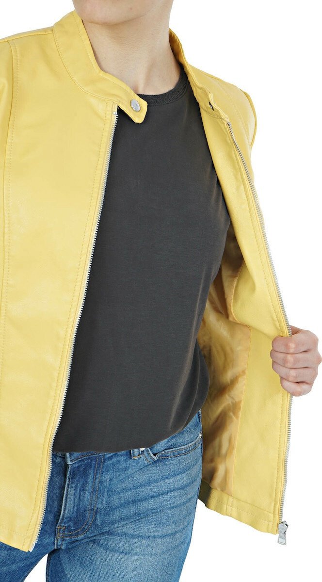 Куртка ONLY ONLMELISA Faux Leather Jacket CC OTW 15205626 Желтый L, фото №2