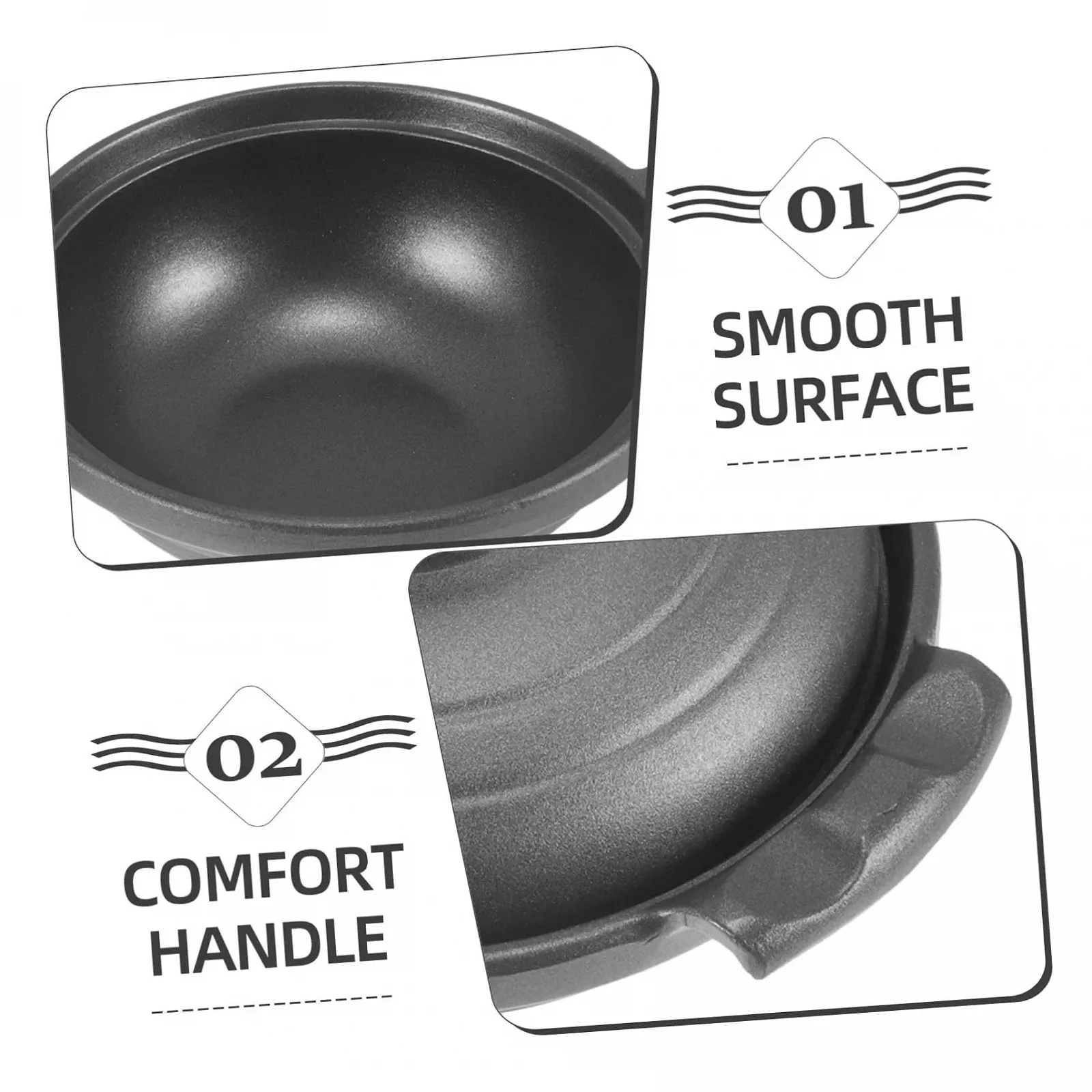Кастрюля-кокотница Керамическая Термостойкая Равномерный нагрев Подходит для посудомоечной машины, фото №6