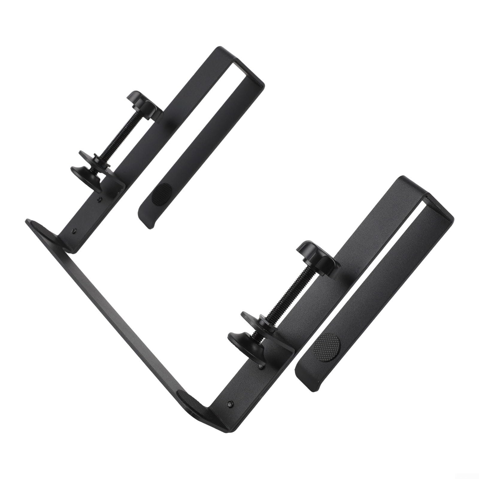 Підставка для ноутбука Алюмінієвий сплав з полицею для зберігання з охолоджуючим дизайном Чорний, фото №4