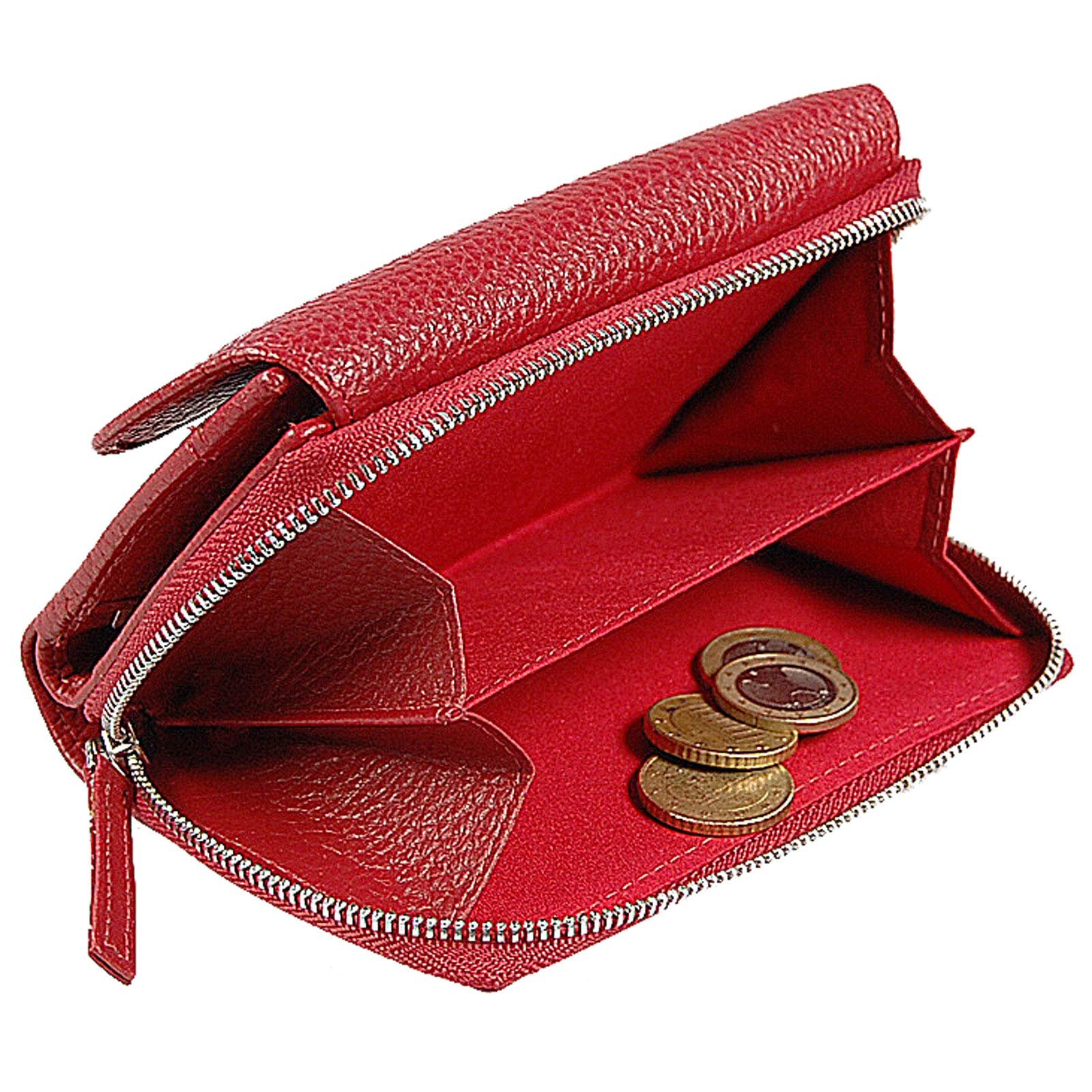 Кошелек кожаный GoBago Женский с RFID защитой Красный, фото №6
