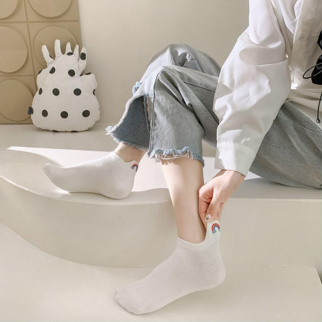 Носки Спортивные Женские Хлопковые Разноцветные с рисунками Размер 34-39 EU, фото №4