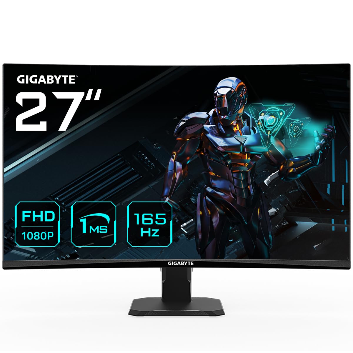 Монитор Gigabyte GS27F 27 дюймов FHD Gaming 1920 x 1080 (FHD) 165Hz 1ms 300 кд/м² FreeSync Premium HDR Ready HDMI 2.0 DisplayPort 1.4, фото №1