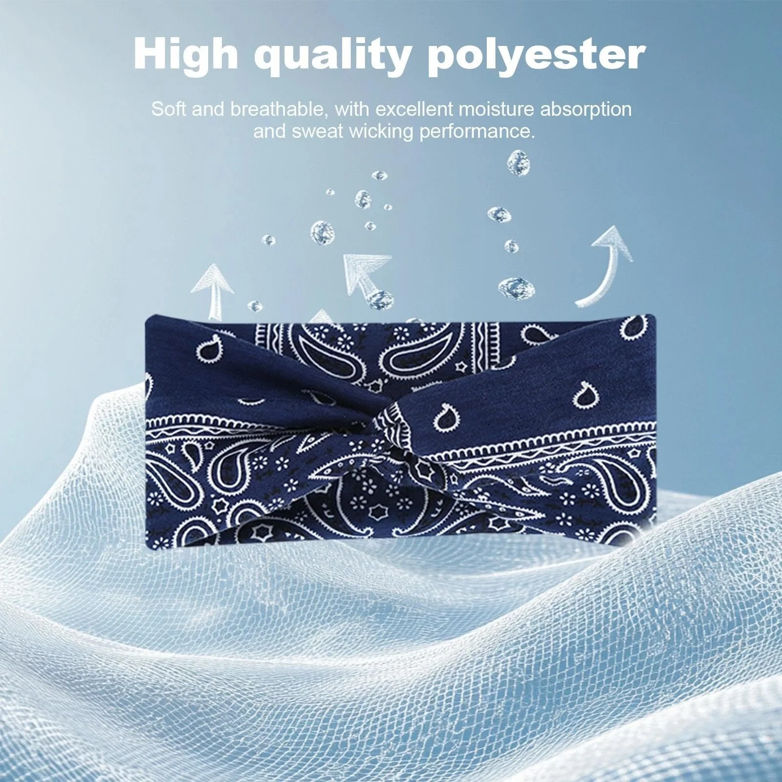 Набір з 8 жіночих літніх спортивних пов'язок на голову, фото №3