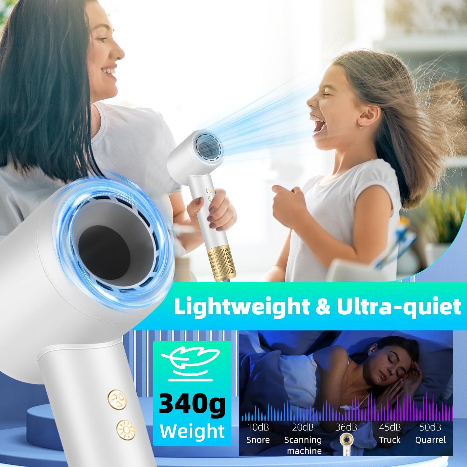 Фен HyAdierTech 2400 Вт с диффузором, фото №7