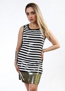 Платье GUESS S Черно-белый (GDG-w54k0ow7200n-Black-and-white) - Фото 1