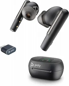 Купити Бездротові навушники Poly Voyager Free 60+ UC / Bluetooth 5.3 / USB-A / USB-C / 3.5 mm Jack / Активне шумозаглушення / ANC / ENC / AAC / aptX / SBC / mSBC / Вологозахист IP54 / Швидка зарядка / До 15 годин роботи / Чорні - Фото 1 Бездротові навушники Poly Voyager Free 60+ UC / Bluetooth 5.3 / USB-A / USB-C / 3.5 mm Jack / Активне шумозаглушення / ANC / ENC / AAC / aptX / SBC / mSBC / Вологозахист IP54 / Швидка зарядка / До 15 годин роботи / Чорні - Фото 1
