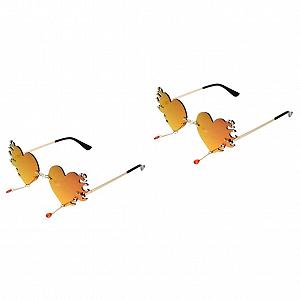 Сонцезахисні окуляри Серце Без оправи Модні декоративні - Фото 1