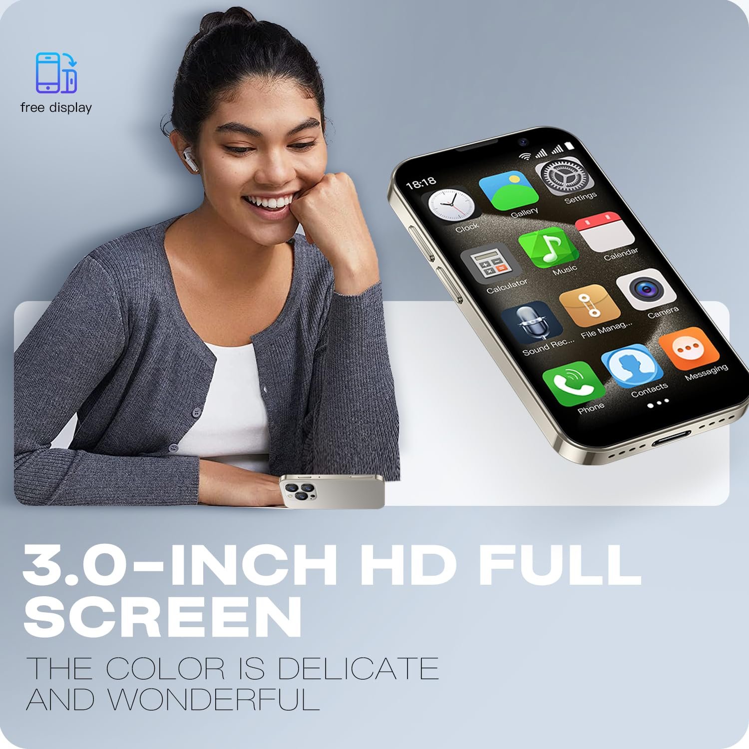 Смартфон XS18 2/16ГБ 3.0" 5.0Мп 900мАг Android 9.0 Blue, фото №6