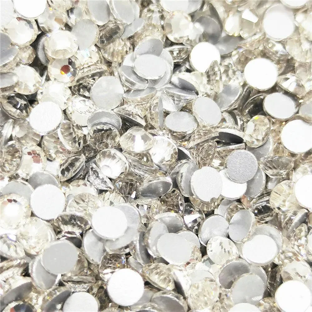 Стрази скло, розміри SS3~SS20, без термофіксації, для DIY дизайну нігтів - - ss12, 1440 шт, фото №1