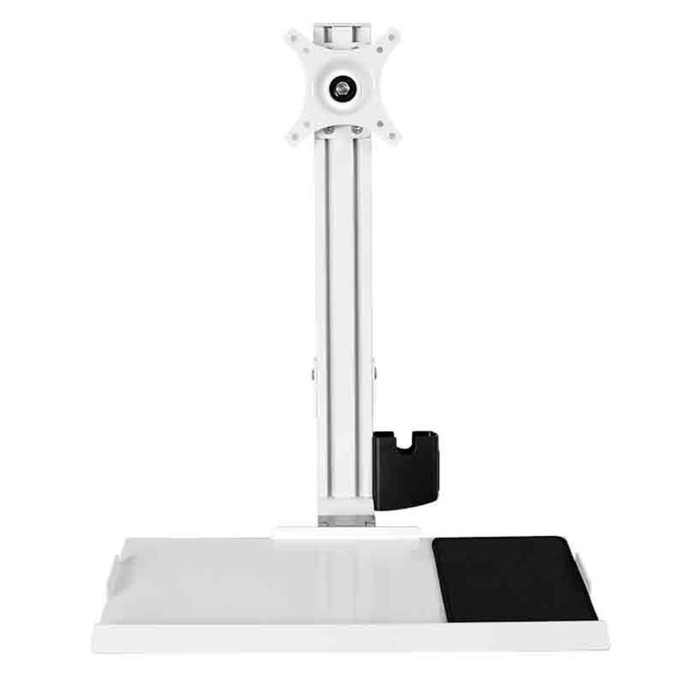 Настінна стійка для монітора з двома кронштейнами для двох моніторів 15" - 24" з підставкою для клавіатури та миші, регульовані кронштейни, фото №3