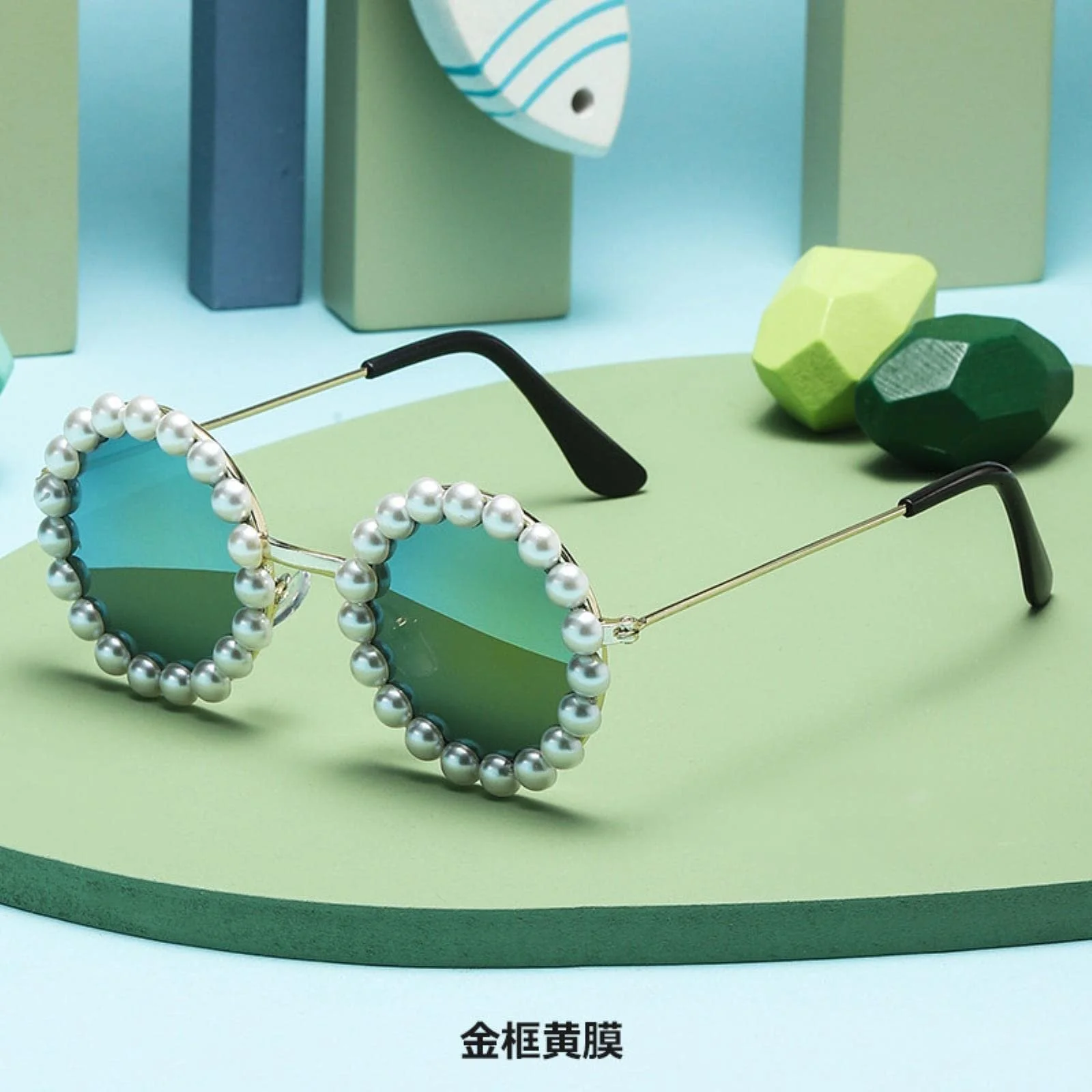 Солнцезащитные очки Ретро joyxiwa Круглая оправа, фото №2