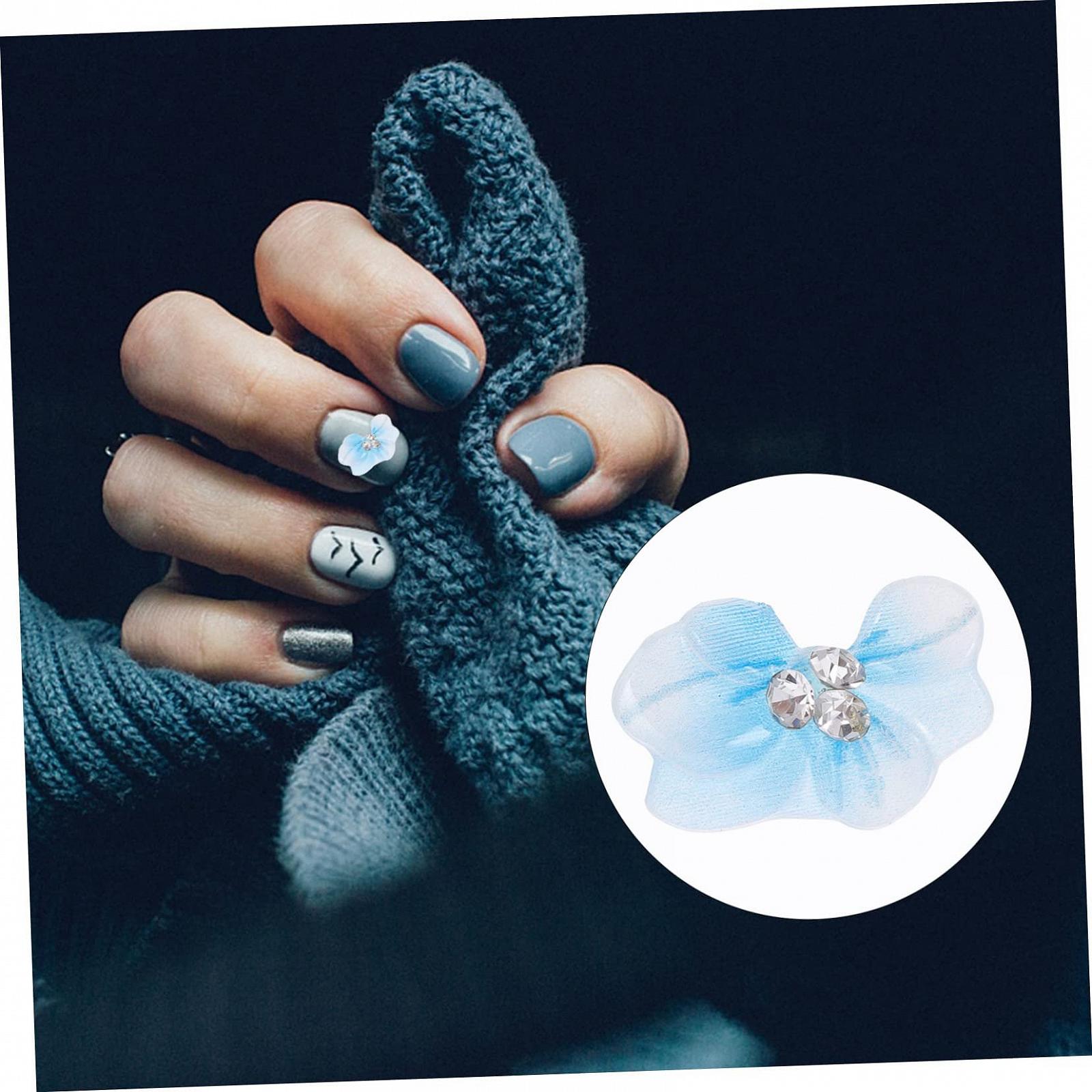 Украшения для ногтей WOONEKY, 10 шт, цветы с искусственными бриллиантами и жемчугом, фото №4 Украшения для ногтей WOONEKY, 10 шт, цветы с искусственными бриллиантами и жемчугом, фото №4