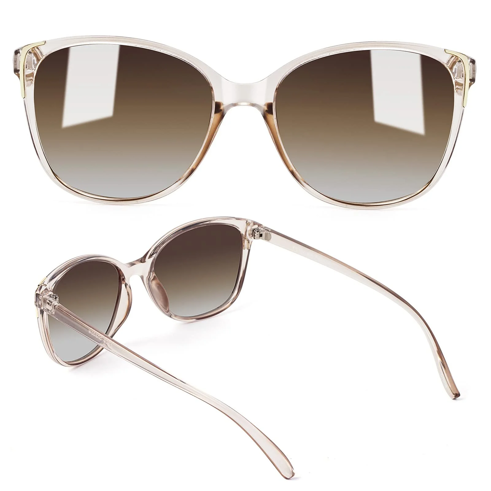 Сонцезахисні окуляри Cateye Face Shadow Поляризовані з UV400 захистом Металева декорація Сучасні Надлегкі Для вулиці, фото №3