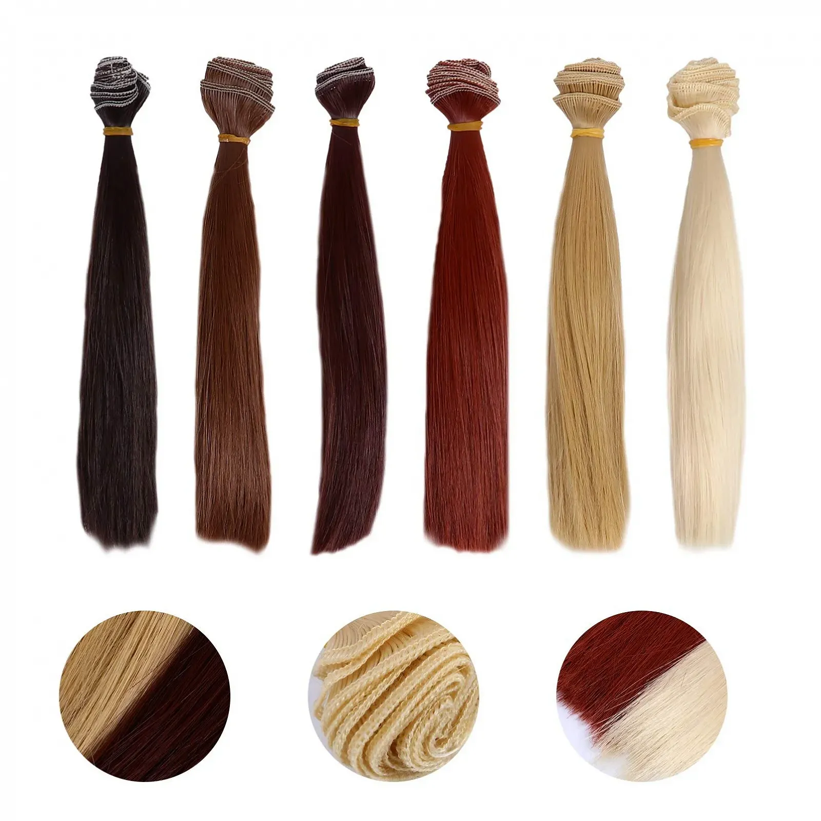 Волосся jojofuny 6 шт Синтетичне для ляльок, фото №9 Волосся jojofuny 6 шт Синтетичне для ляльок, фото №9