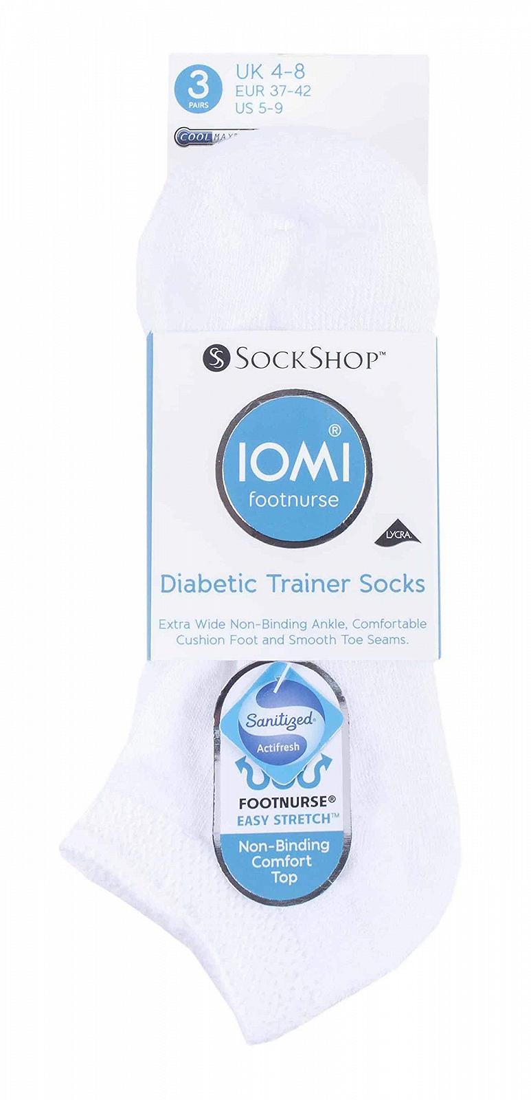 Носки IOMI Хлопковые без резинки короткие для диабетиков (3 пары) 39/42, Белый (Trainer), фото №2