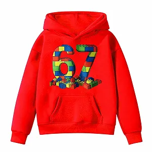Толстовка с мемом 67 для подростков, худи с длинным рукавом и принтом 67, удобный пуловер, свитшоты для активного отдыха, модные худи для мальчиков и девочек - Фото 1