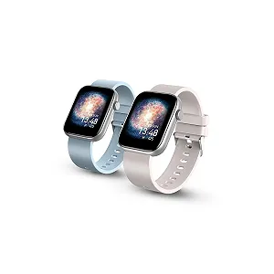 Смартчас SPC Smartee Duo с двумя сменными ремешками Бежевый / Голубой - Фото 1