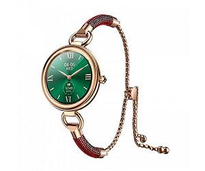 Розумний годинник Lemfo GT01 Metal Gold для жінок з вимірюванням тиску Червоний - Фото 1