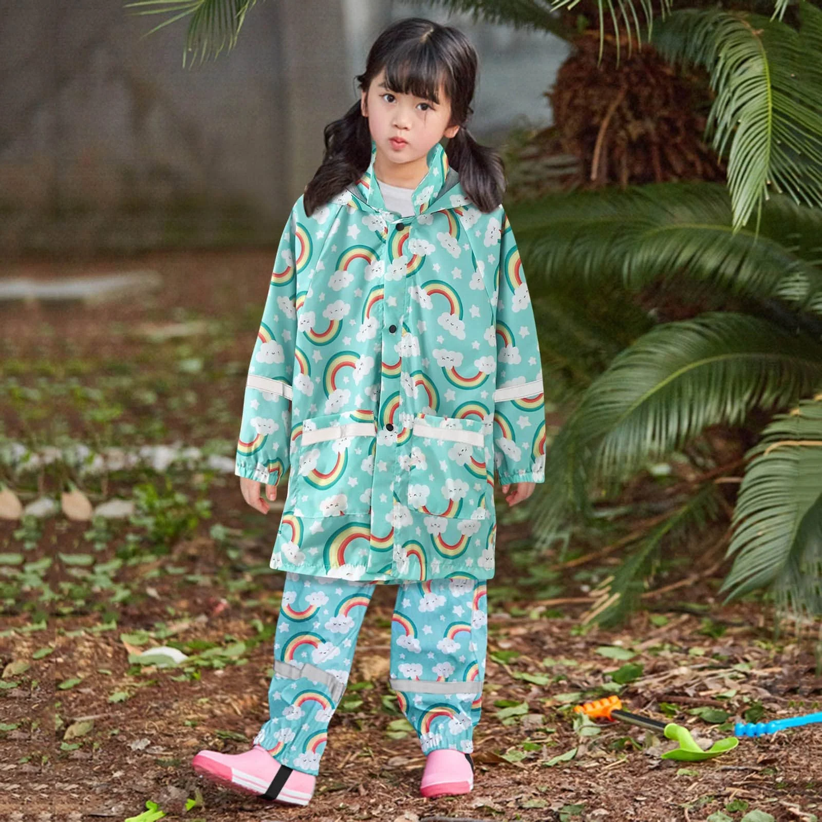 Дитяча дощова куртка з капюшоном IQYU, фото №7