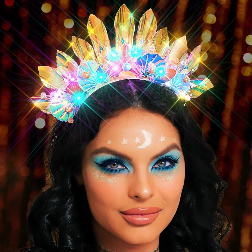 Світлодіодна Обруч на Голову з Мушлею та Морською Зіркою, фото №1