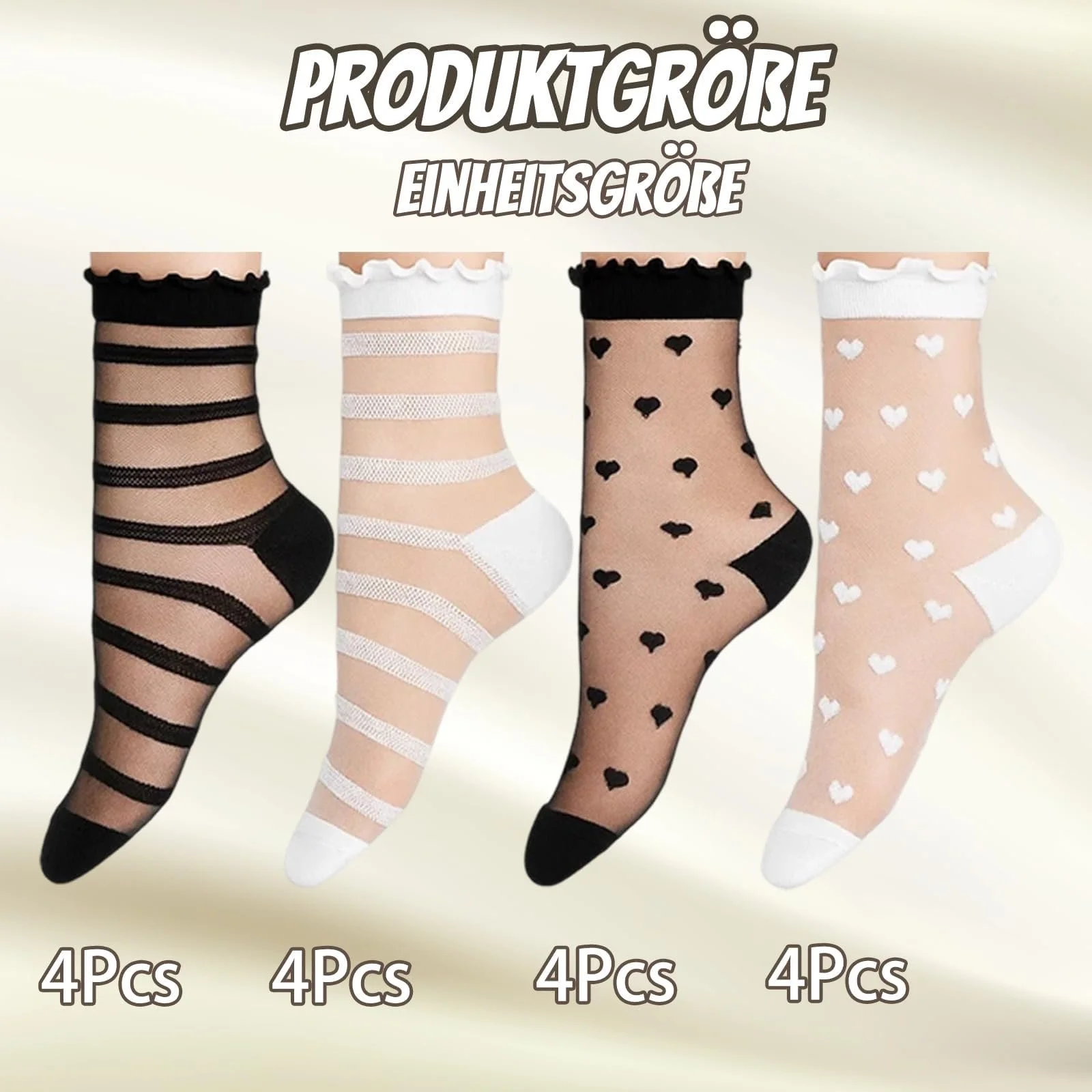 Шкарпетки з рюшами (8 пар, 4 моделі) Жіночі Універсальний розмір, фото №2 Шкарпетки з рюшами (8 пар, 4 моделі) Жіночі Універсальний розмір, фото №2