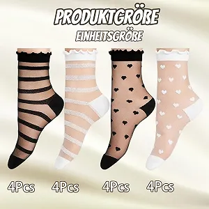 Шкарпетки з рюшами (8 пар, 4 моделі) Жіночі Універсальний розмір synthetic.ua - Фото 1