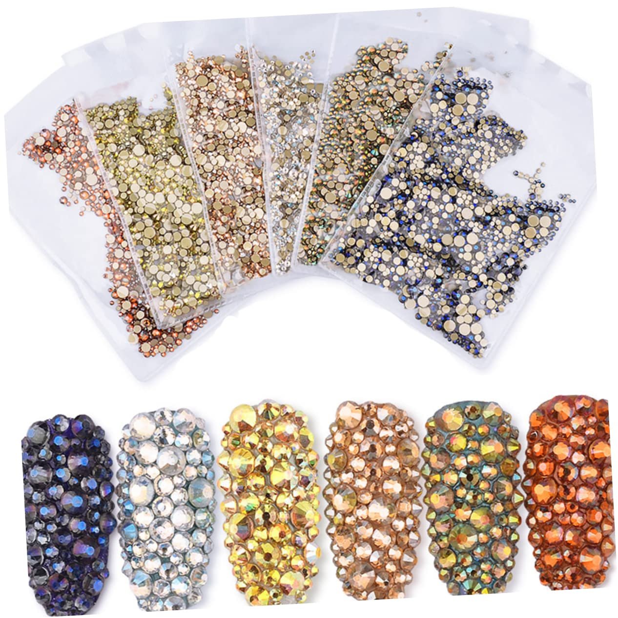 Стразы для ногтей Healvian, 2880 шт., фото №6