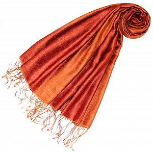 Пашмина Lorenzo Cana для женщин 100% шелк 55 см x 185 см Paisley Многоцветный Красные тона охра - Фото 1