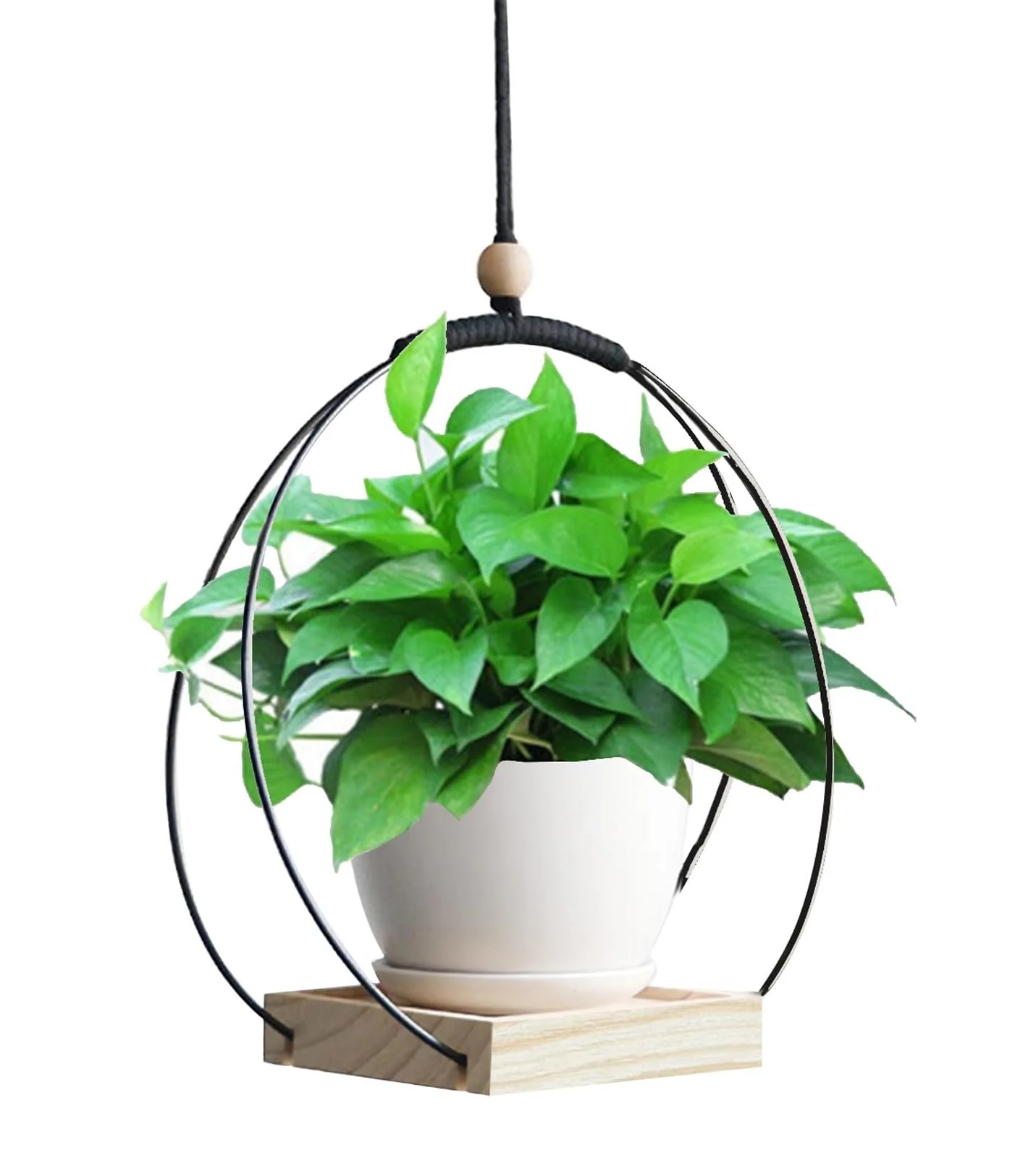 Підвісна полиця для квіткового горщика Modern дерев'яна, фото №3